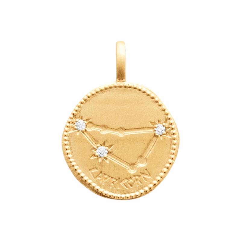 Coque de Nacre Pendentif zodiaque plaqué or 276871012