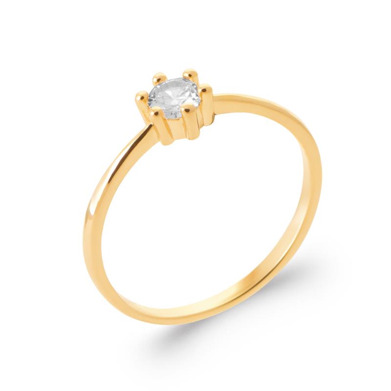 Coque de Nacre Bague solitaire plaqué or 2994610