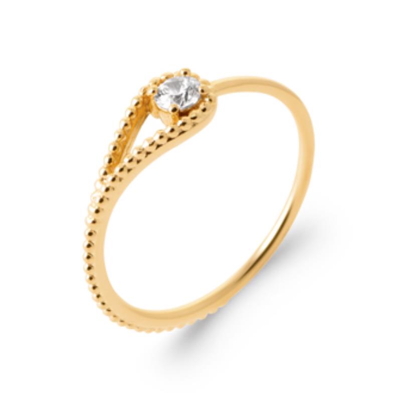 Coque de Nacre Bague solitaire plaqué or 2959110