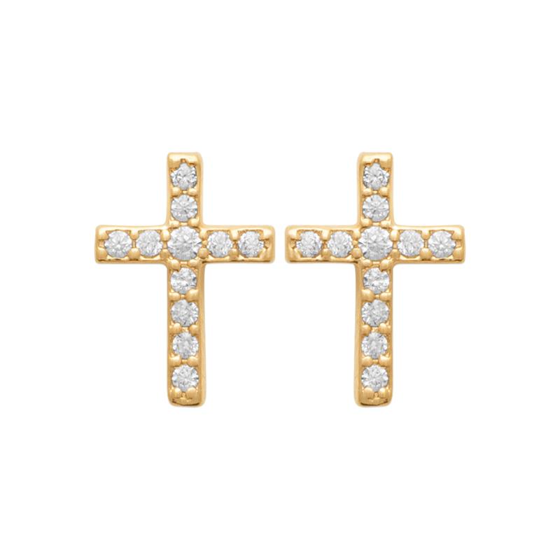 Coque de Nacre Puces d'oreilles plaqué or 23018410