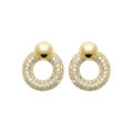 Coque de Nacre Puces d'oreilles plaqué or 2575910