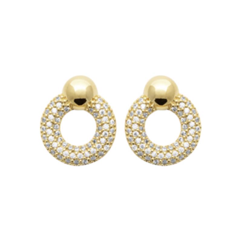 Coque de Nacre Puces d'oreilles plaqué or 2575910