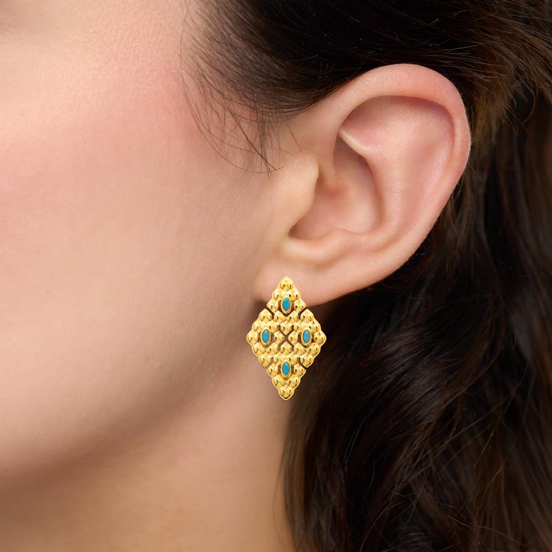 Coque de Nacre Boucles d'oreilles acier doré 3135809