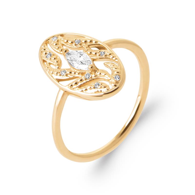 Coque de Nacre Bague plaqué or 20009610