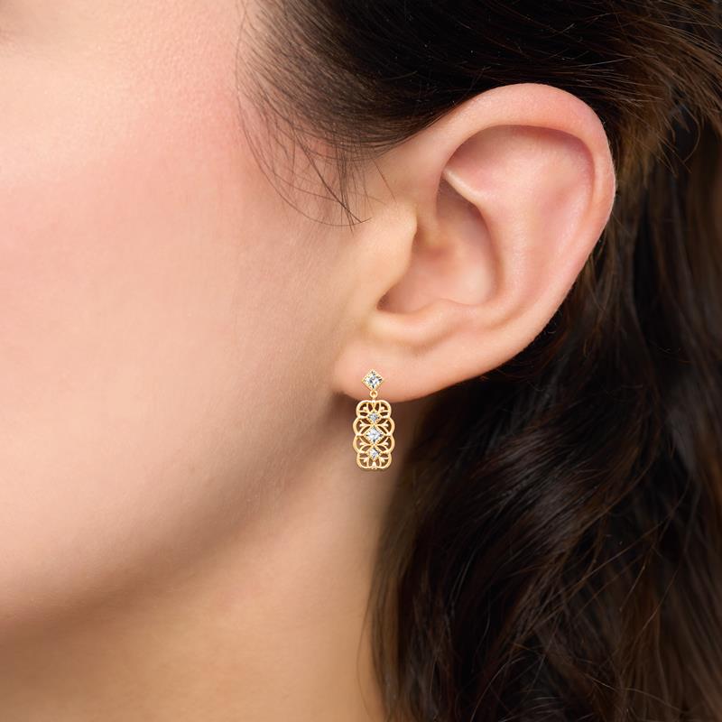 Coque de Nacre Boucles d'oreilles pendantes plaqué or 23088310