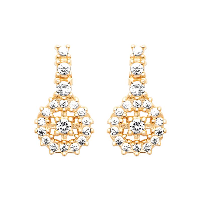 Coque de Nacre Boucles d'oreilles plaqué or 23088910