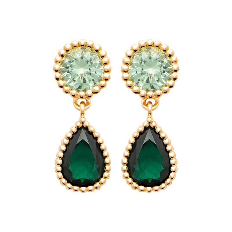 Coque de Nacre Boucles d'oreilles pendantes plaqué or 23085350