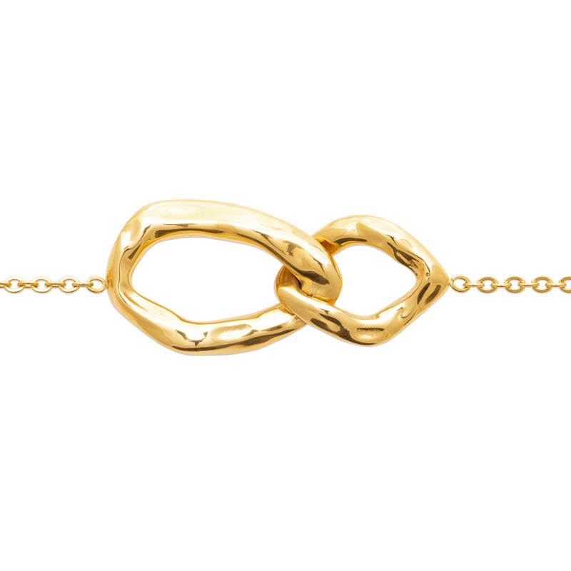Coque de Nacre Bracelet acier doré 312389