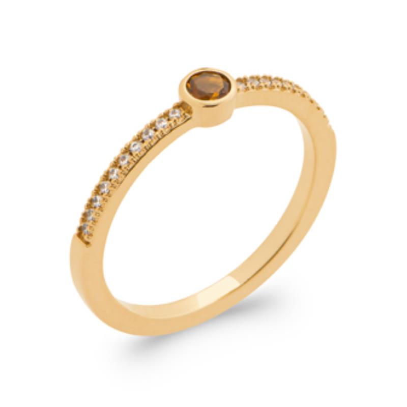 Coque de Nacre Bague solitaire plaqué or 2908990
