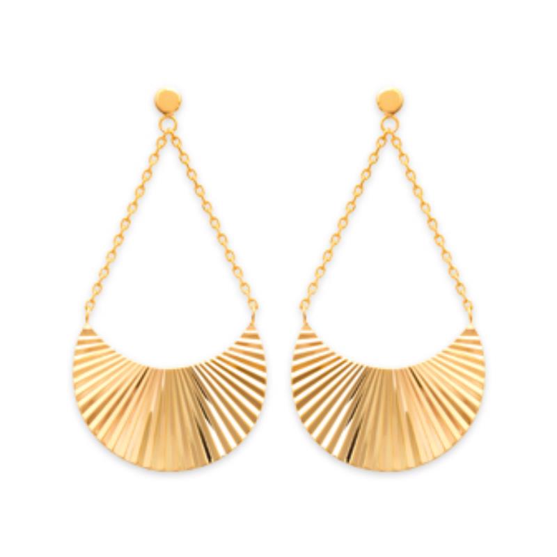 Coque de Nacre Boucles d'oreilles pendantes plaqué or 2548800