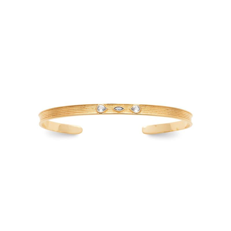 Coque de Nacre Bracelet jonc plaqué or 974407