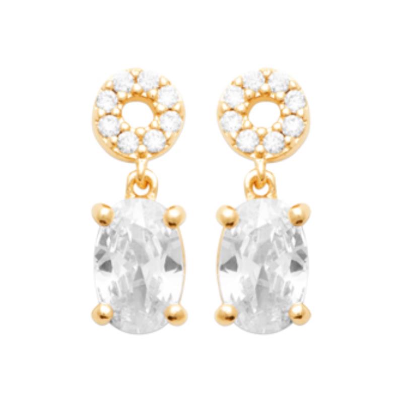 Coque de Nacre Boucles d'oreilles pendantes plaqué or 23057710