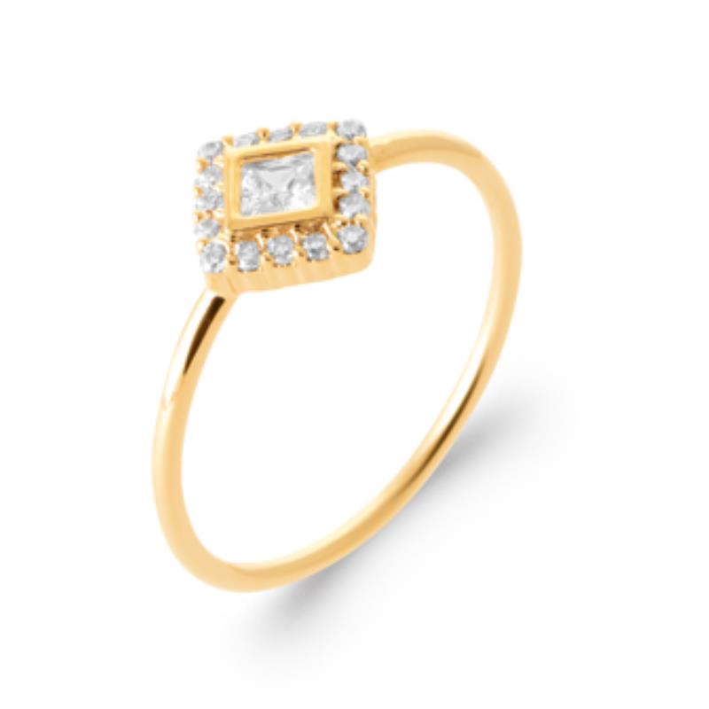 Coque de Nacre Bague solitaire plaqué or 2972810