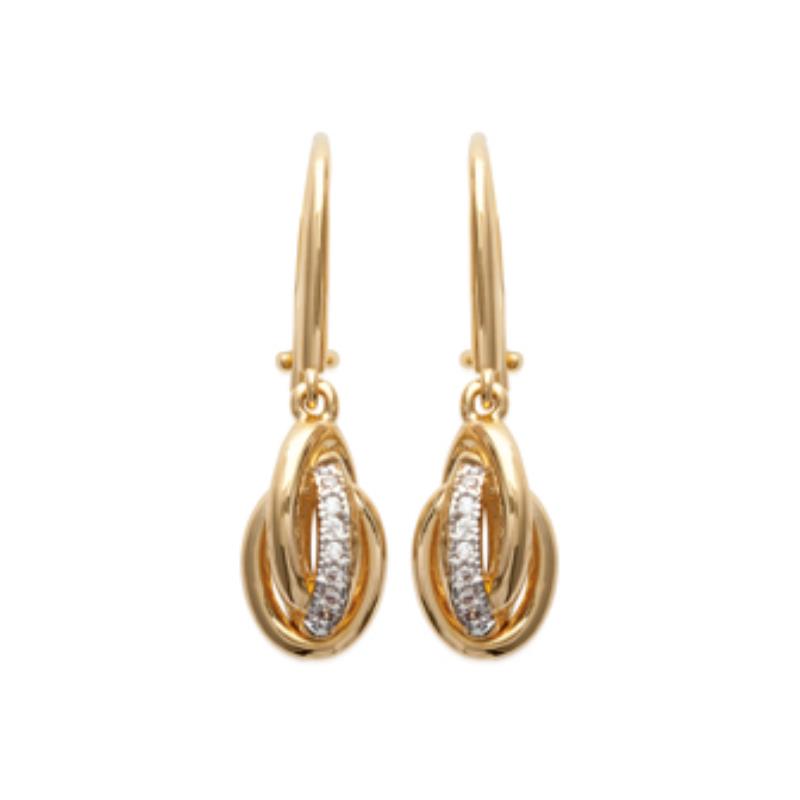Coque de Nacre Boucles d'oreilles pendantes plaqué or 2509011