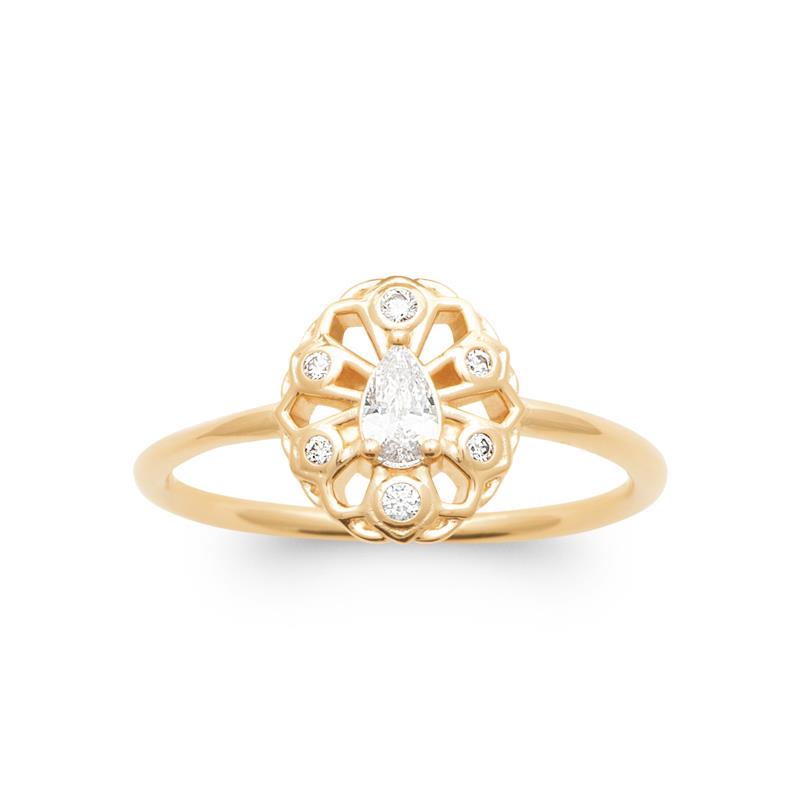 Coque de Nacre Bague plaqué or 20004910