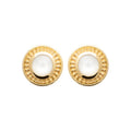Coque de Nacre Puces d'oreilles plaqué or 2561810