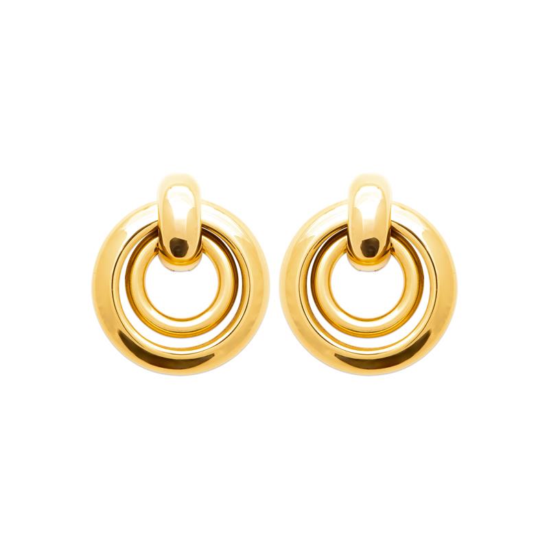 Izee Boucles d'oreilles pendantes acier doré 3136309