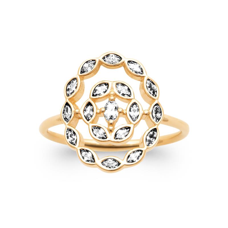 Coque de Nacre Bague plaqué or 20016310