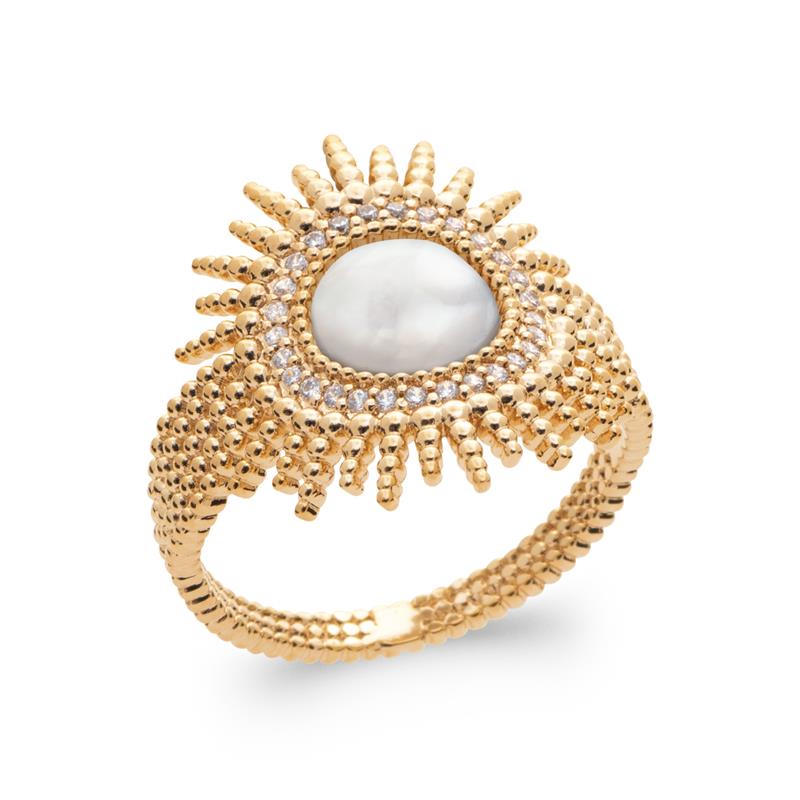 Coque de Nacre Bague plaqué or 2294604