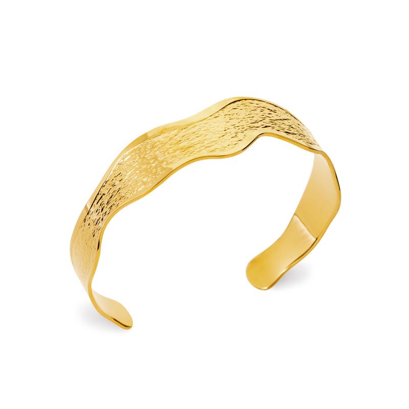 Coque de Nacre Bracelet jonc acier doré 312256
