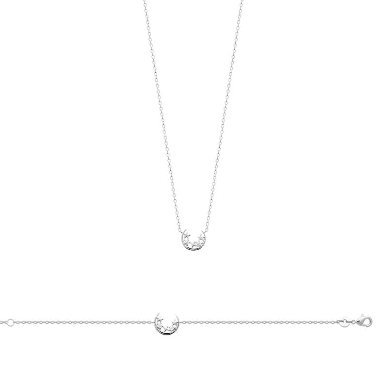 Coque de Nacre Collier argent 873676
