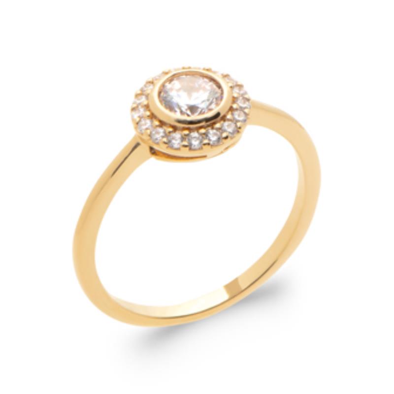 Coque de Nacre Bague solitaire plaqué or 2292610