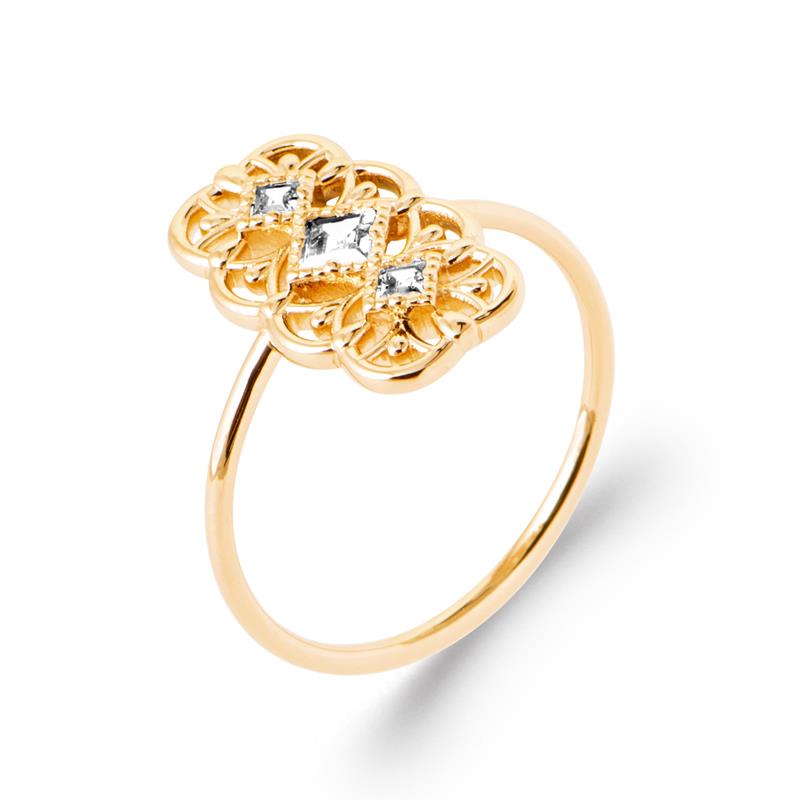 Coque de Nacre Bague plaqué or 20018810