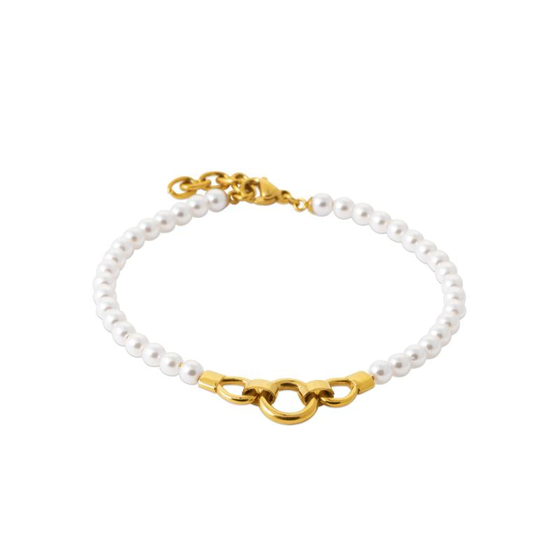 Coque de Nacre Bracelet acier doré 312376
