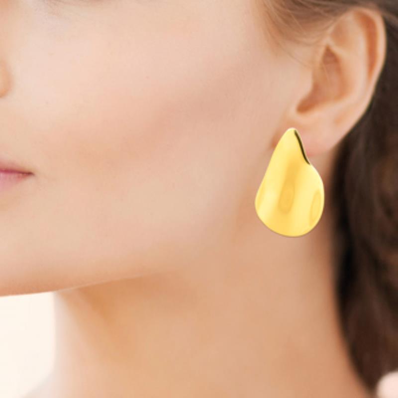 Coque de Nacre Boucles d'oreilles acier doré 3123709
