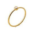 Coque de Nacre Bague solitaire plaqué or 2921610