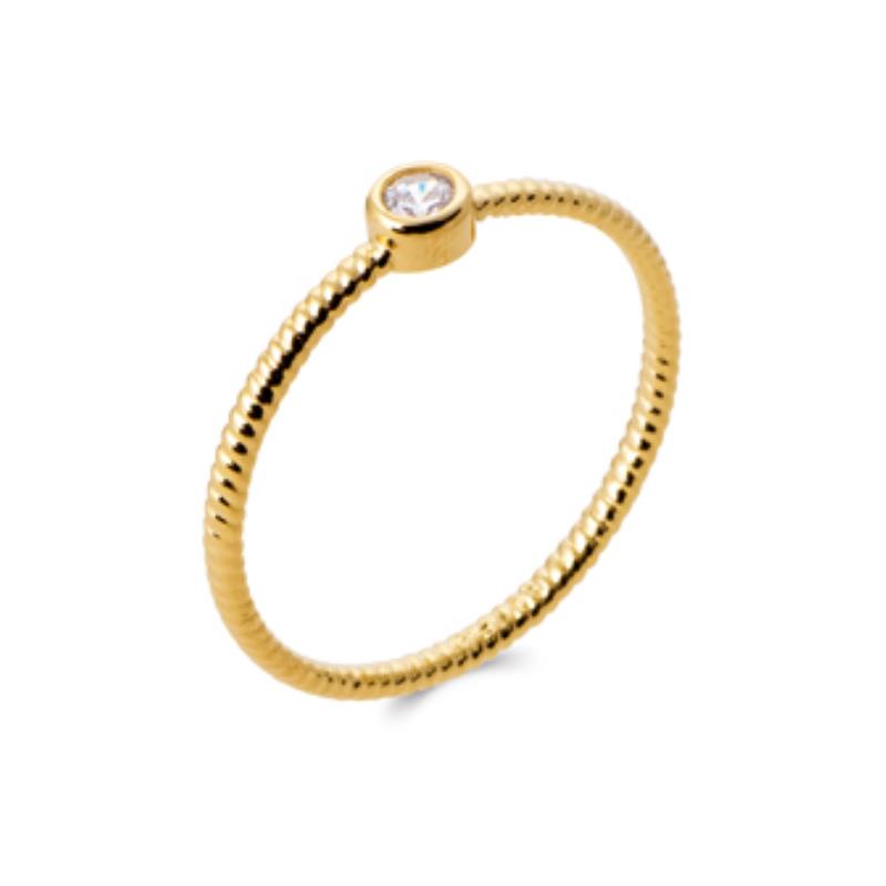 Coque de Nacre Bague solitaire plaqué or 2921610