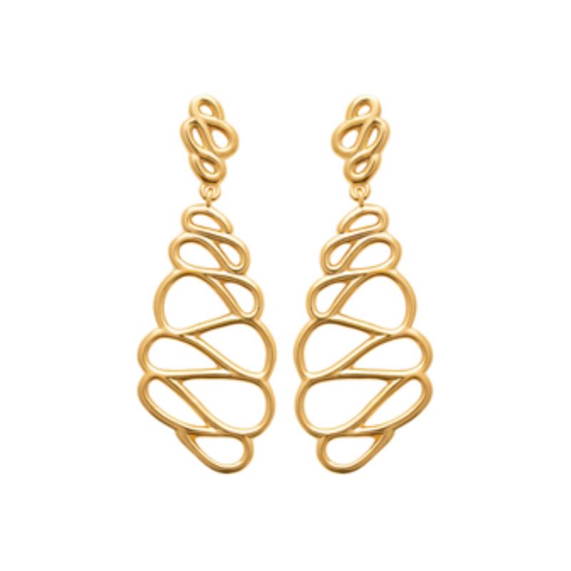 Coque de Nacre Boucles d'oreilles pendantes plaqué or 23069400