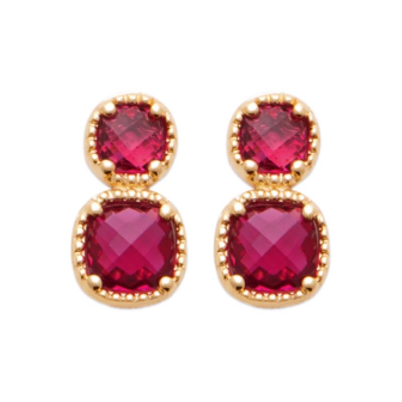 Coque de Nacre Puces d'oreilles plaqué or 2599020