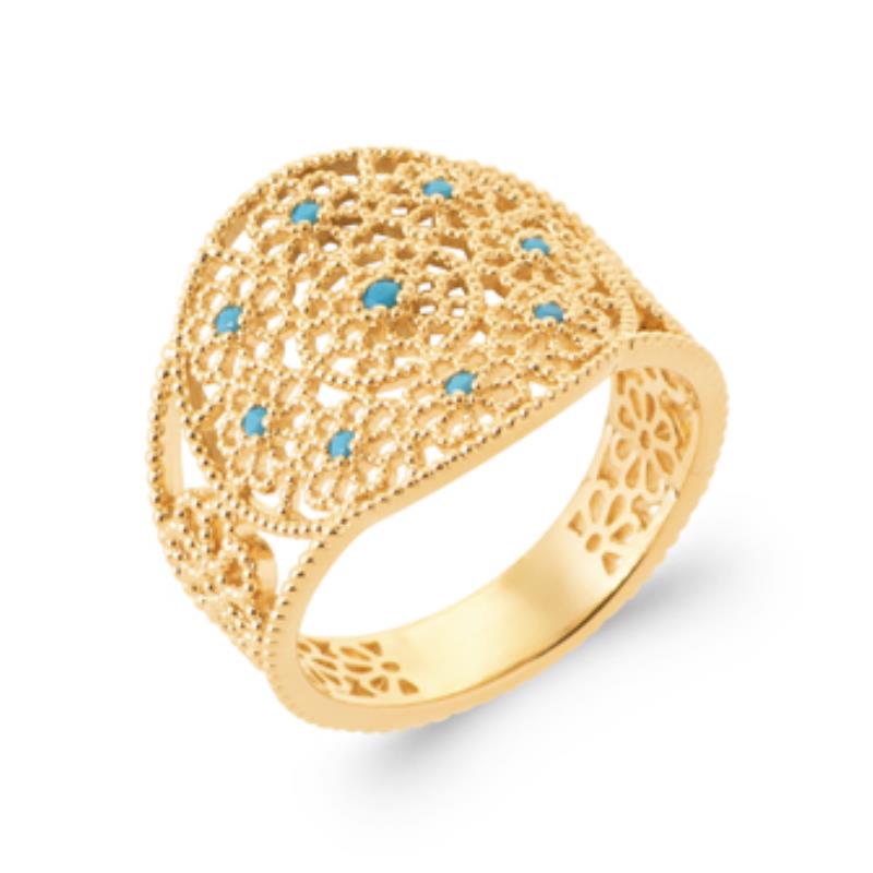 Coque de Nacre Bague plaqué or 20001530