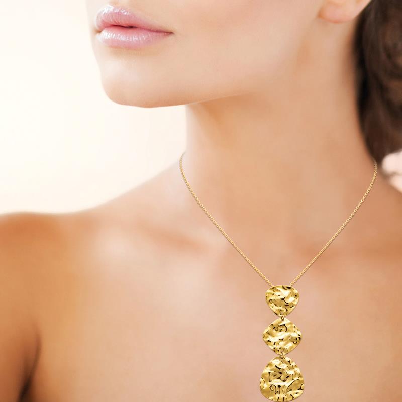 Coque de Nacre Collier acier doré 312383