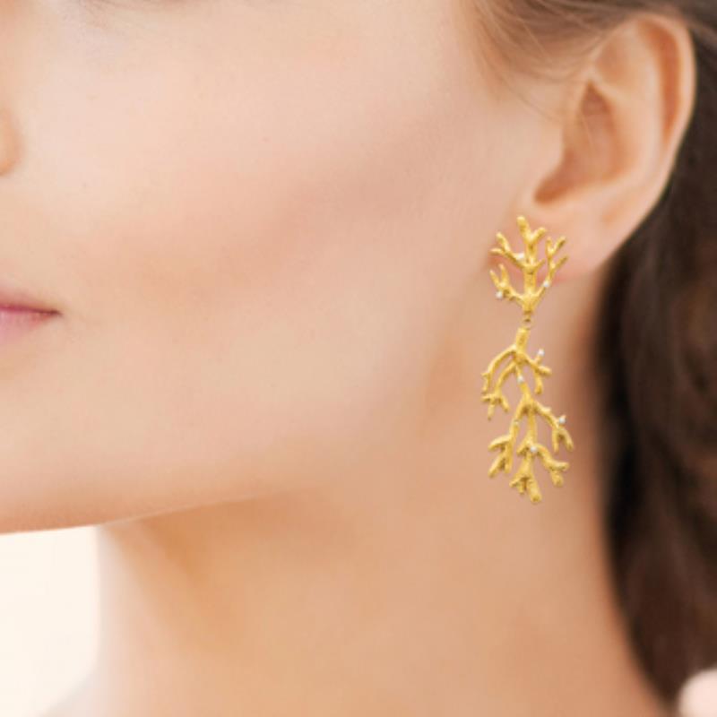 Coque de Nacre Boucles d'oreilles pendantes acier doré 3125309