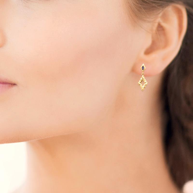 Coque de Nacre Boucles d'oreilles pendantes plaqué or 23072270