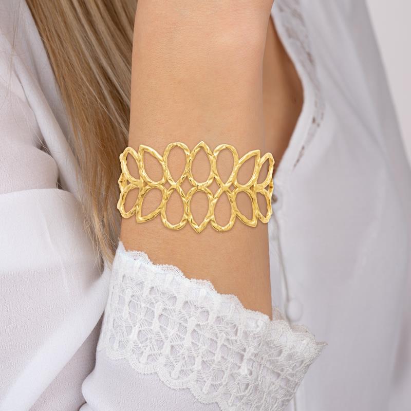 Izee Collier acier doré 312391