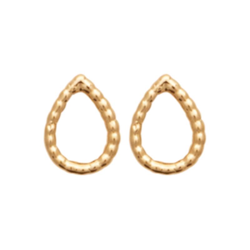 Coque de Nacre Puces d'oreilles plaqué or 2591300