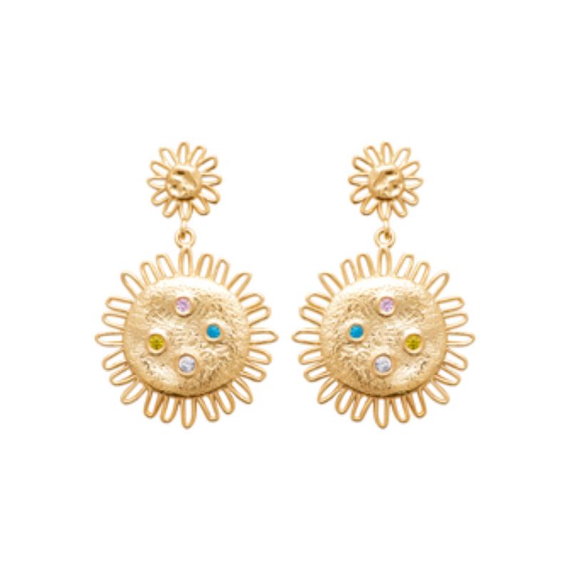 Coque de Nacre Boucles d'oreilles pendantes plaqué or 23075205