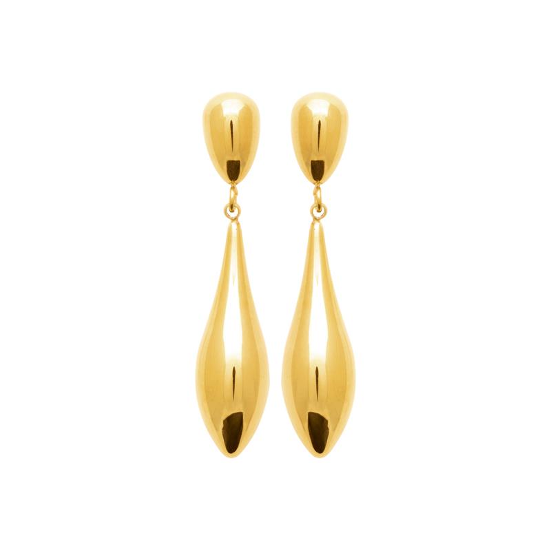 Coque de Nacre Boucles d'oreilles pendantes acier doré 3121209