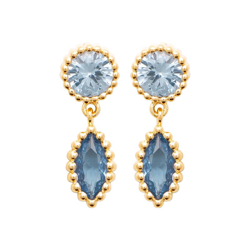 Coque de Nacre Boucles d'oreilles pendantes plaqué or 23085260
