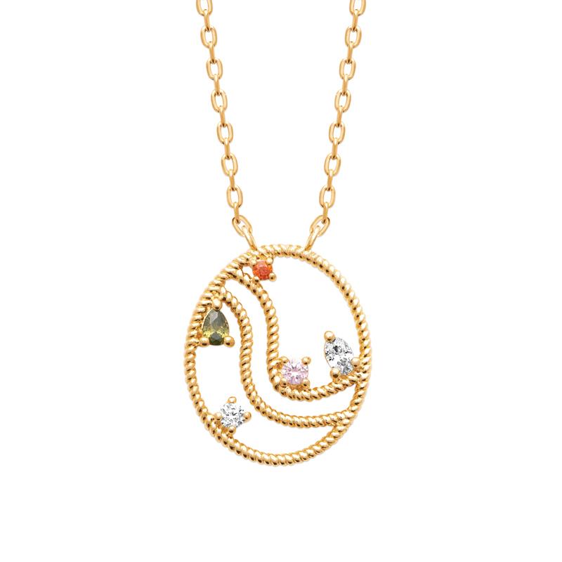 Coque de Nacre Collier plaqué or 974466