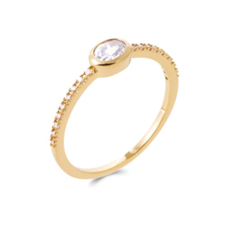 Coque de Nacre Bague solitaire plaqué or 2921410