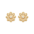 Coque de Nacre Puces d'oreilles plaqué or 23084010
