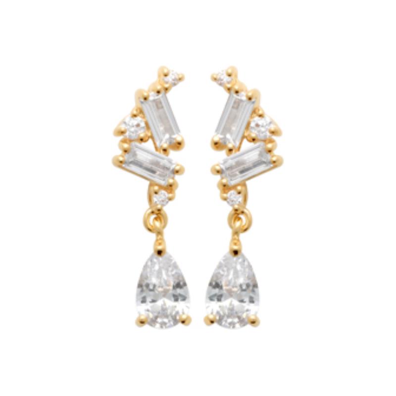 Coque de Nacre Boucles d'oreilles pendantes plaqué or 23025210
