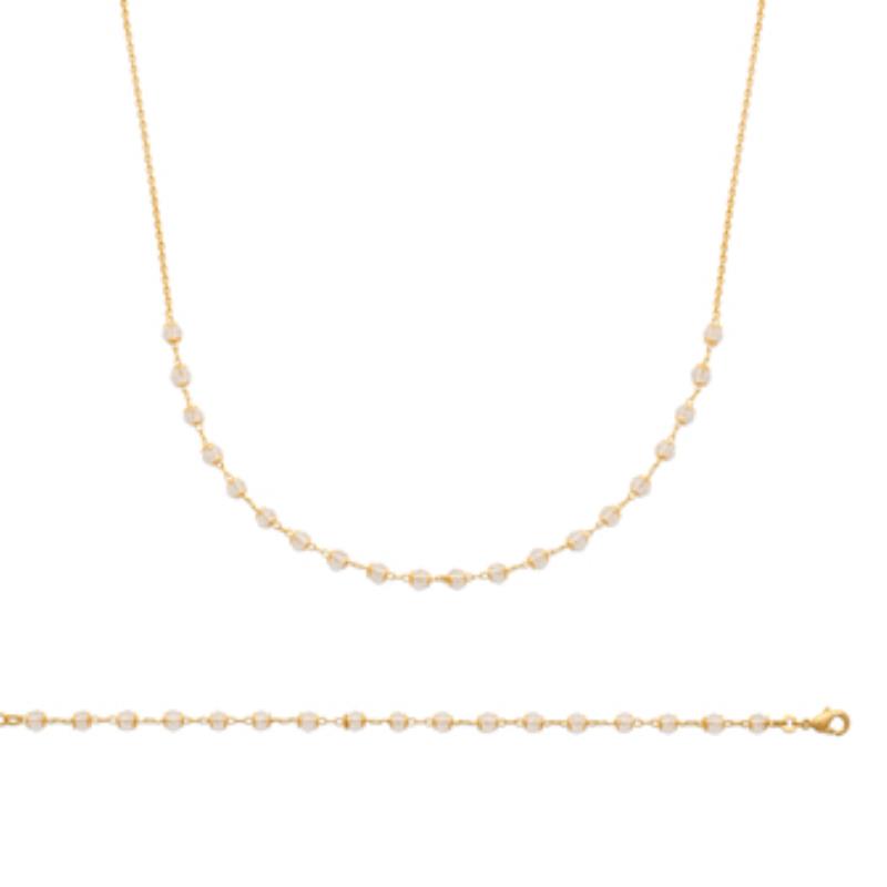 Coque de Nacre Collier plaqué or 973589