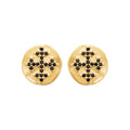 Coque de Nacre Puces d'oreilles plaqué or 2565507