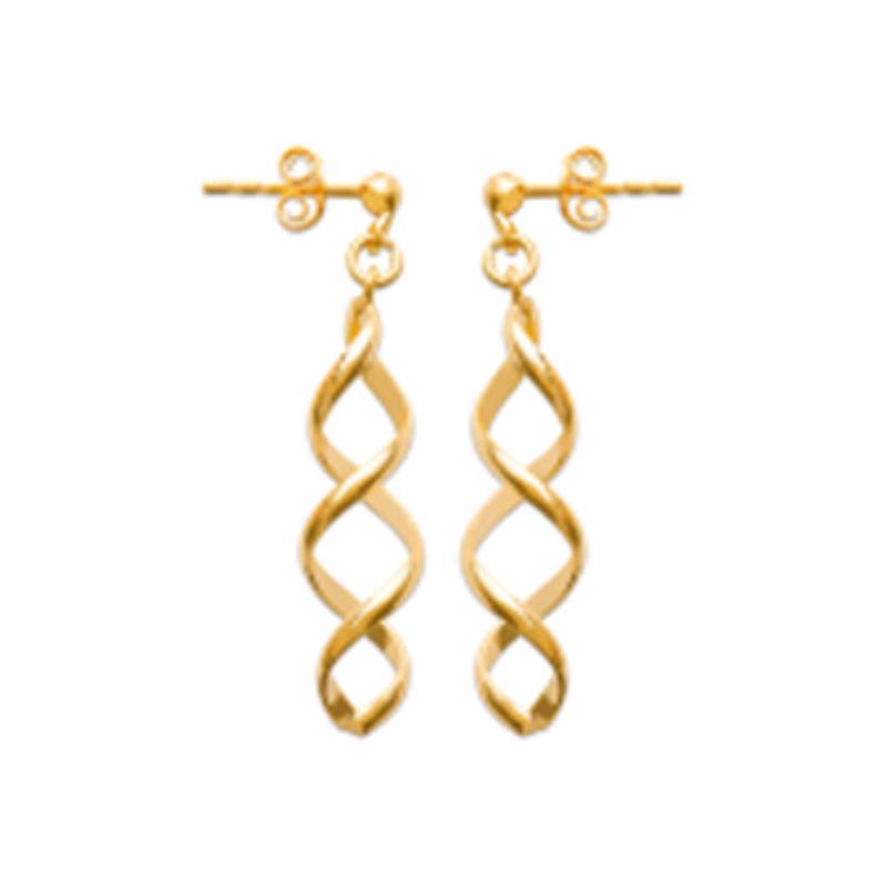 Coque de Nacre Boucles d'oreilles pendantes plaqué or 2373200