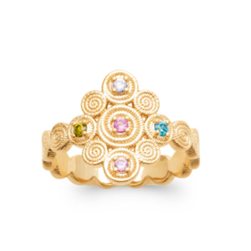 Coque de Nacre Bague plaqué or 20000405